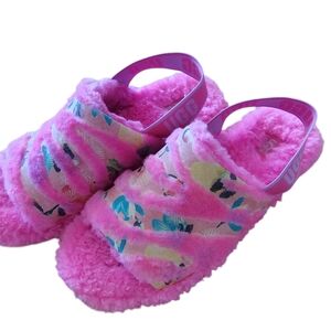 UGG Pink Fluffy Sandals